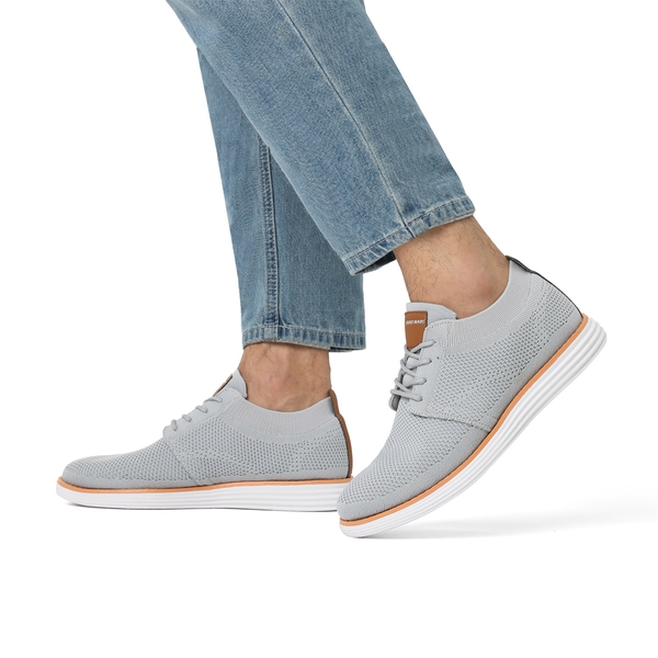 [KnitFlex Breeze] Men's Knitted Oxford Sneaker Shoes - GREY - 7